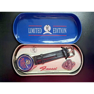 Vintage 1994 Fossil NFL Patriots Limited Edition Watch NIB COA Box